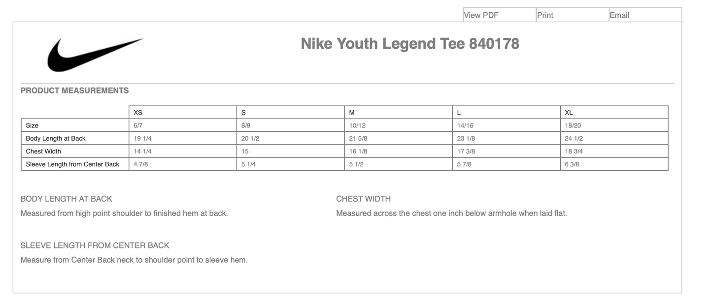 Youth Nike Shirt